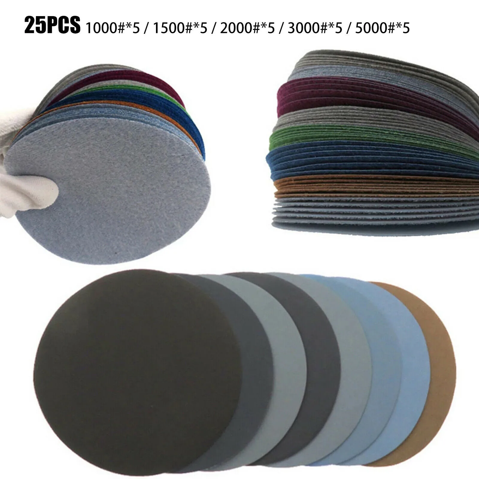 Orbital Polisher Da - 25 Pack 3 Sanding Discs Wet