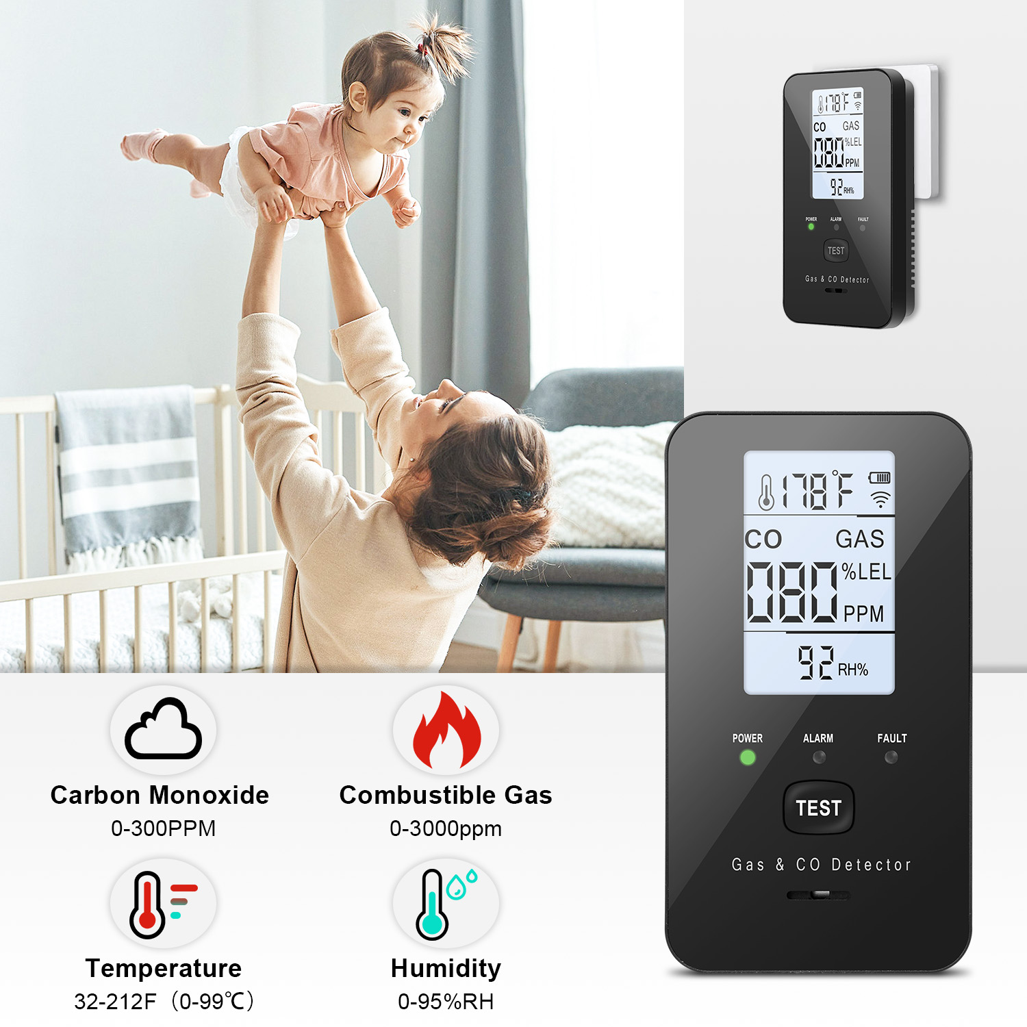 Combination Natural Gas Detect - Smoke Leak Detector 评论和价格