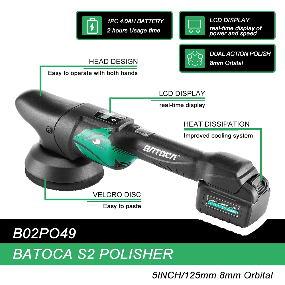 BATOCA S2 12V Cordless Car Pol - Orbital Polisher Da 评论和价格