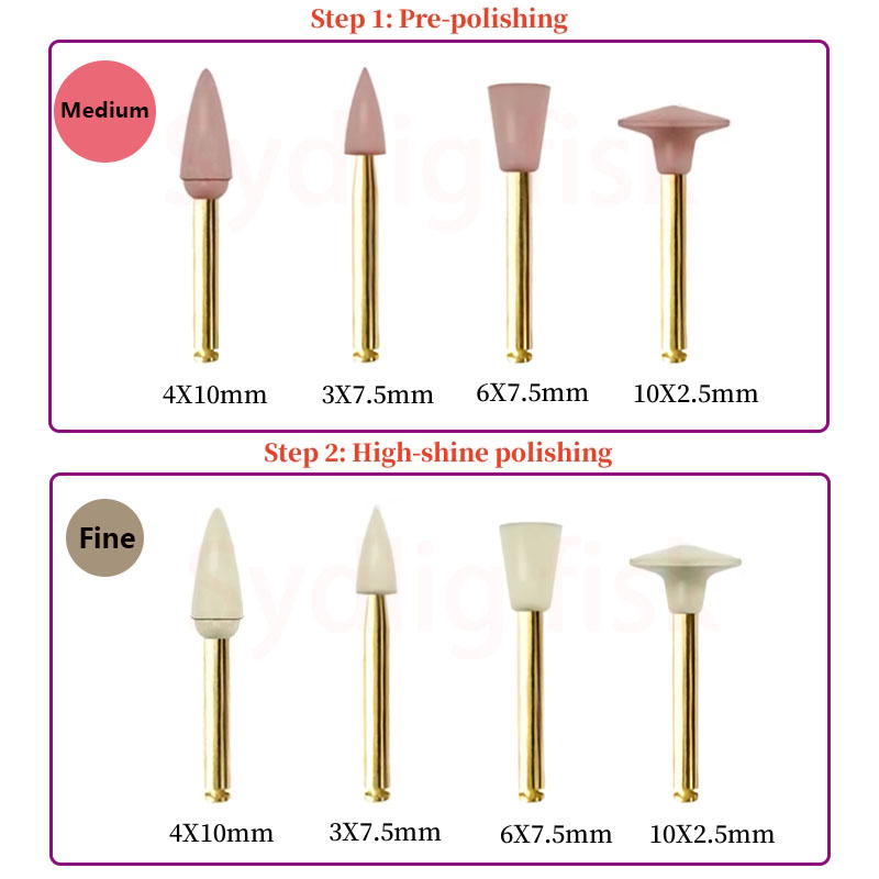 6/8Pcs Dental Rubber Polisher  - Orbital Polisher Da 评论和价格