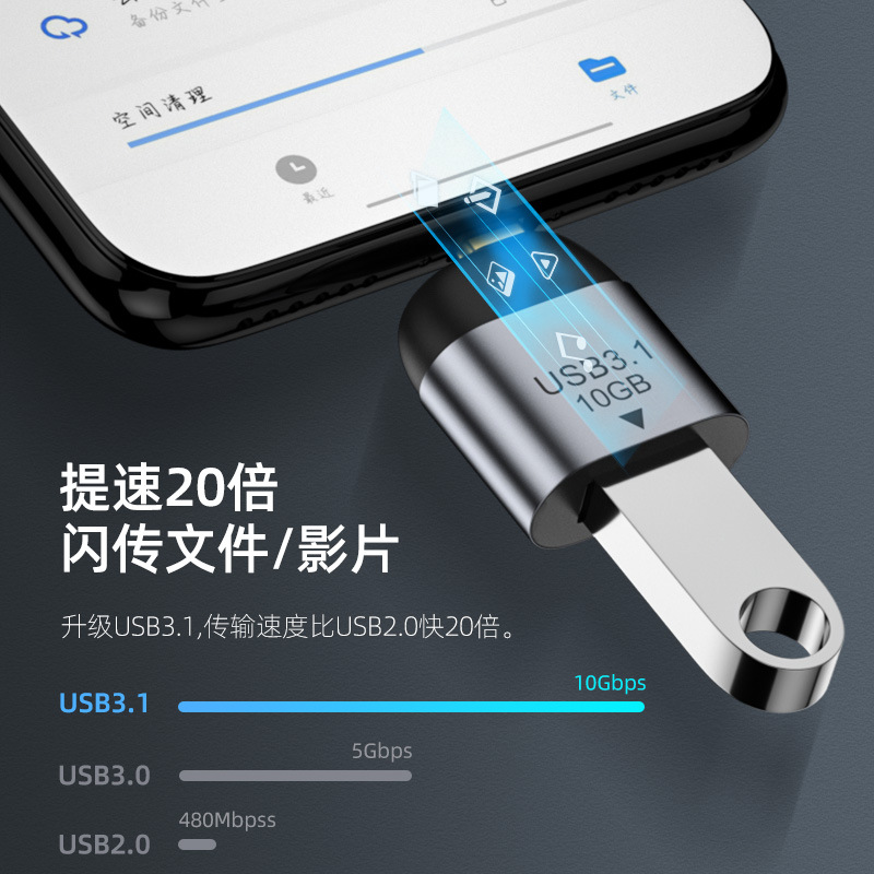 For TYPE-C to USB3.1 female in - Transmission Jack Adapter 评论和价格